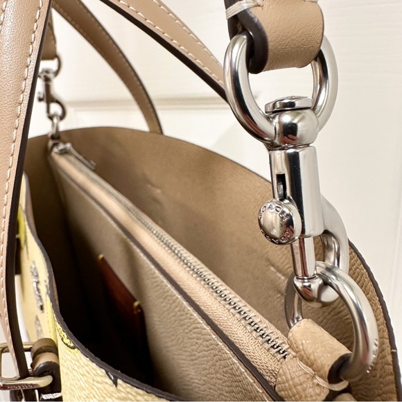 Coach Mollie 25 Special Edition Lemon Print Coated Canvas Leather Tote NWOT - Picture 10 of 13